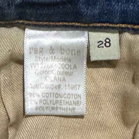 ππ©΅ RAGβ & BONE Olana High-Rise Cigarette Skinny Ankle Jeans | Sz 28 | Patchwork - Picture 4 of 6